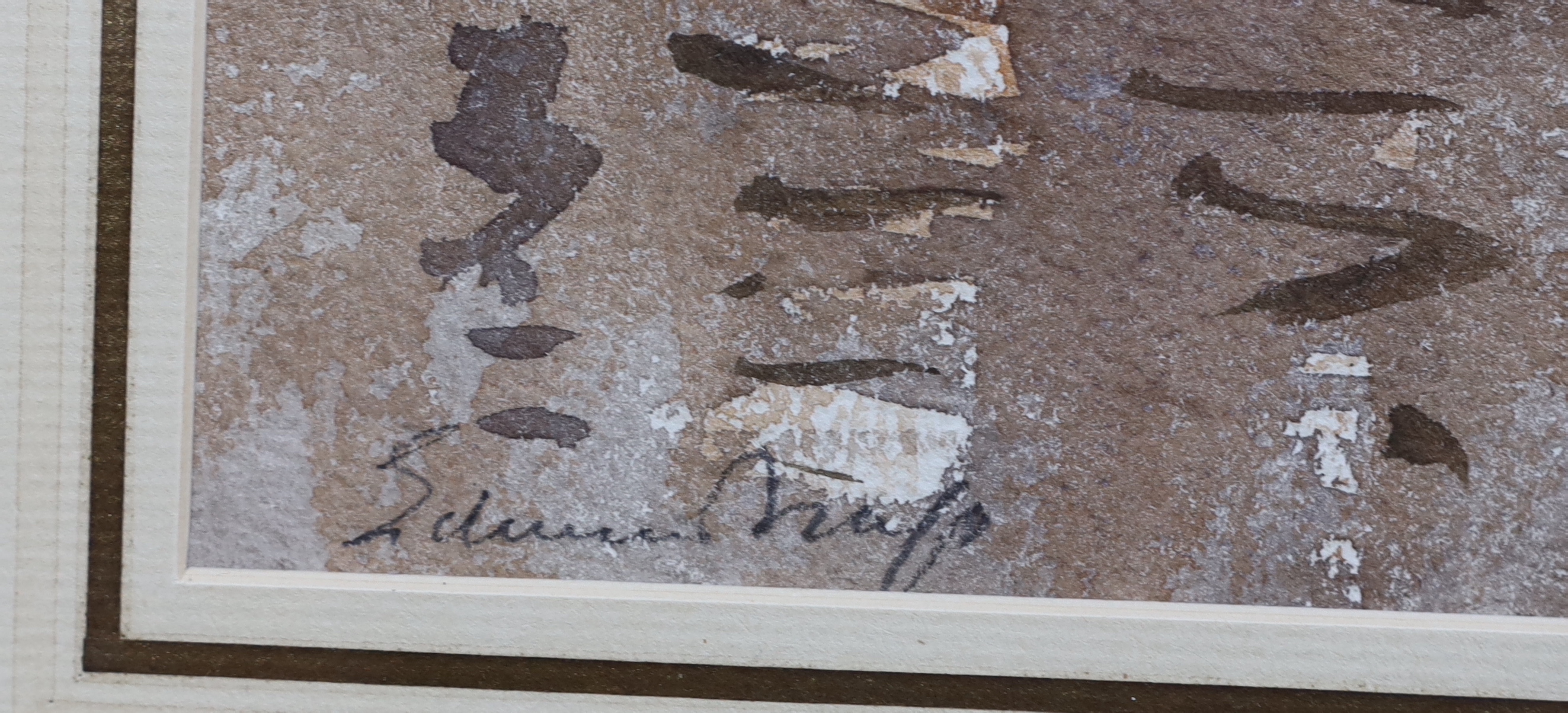 Edward Seago R.B.A., A.R.W.S., R.W.S. (British, 1910-1974), 'The Yacht Basin, Dordrecht', watercolour, 26 x 37.5cm